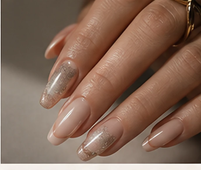 Editorial concept of neutral tone nail design